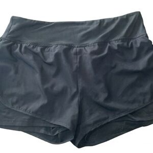 Black Athletic Running Shorts XL Built-In Liner Pocket Gym Workout Activewear